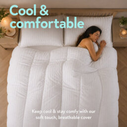 MHG Living Lightweight 3 Tog Summer Duvet - Luxury Soft Touch Striped Microfibre Quilt Bedding - Single - thumbnail 3