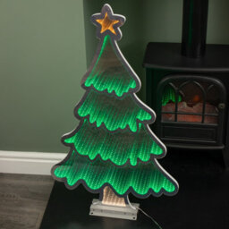 Samuel Alexander 90Cm Light Up Standing Christmas Tree With Star Infinity Decoration With Leds - thumbnail 4