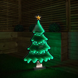 Samuel Alexander 90Cm Light Up Standing Christmas Tree With Star Infinity Decoration With Leds - thumbnail 3