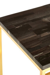 Orsina Relic Dark Petrified Wood Square Side Table - thumbnail 3