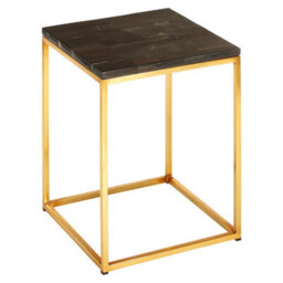Orsina Relic Dark Petrified Wood Square Side Table - thumbnail 2