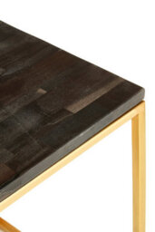 Orsina Relic Dark Petrified Wood Square Side Table - thumbnail 4