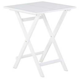 Beliani Bistro Set With Cushions Folding Fiji Acacia Wood White - thumbnail 6