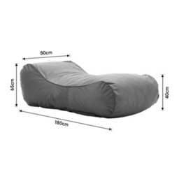 Living And Home Grey Comfy Floor Chair Bed Lounger  W 1800 X D 800 X H 650 mm - thumbnail 5