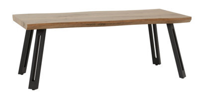 Seconique Quebec Wave Edge Coffee Table In Oak Effect And Black - image 1