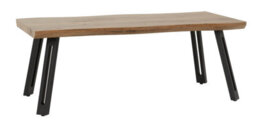 Seconique Quebec Wave Edge Coffee Table In Oak Effect And Black - thumbnail 1