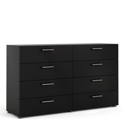 Furniture To Go Pepe Wide Chest Of 8 Drawers (4+4) In Black - image 1