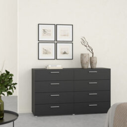 Furniture To Go Pepe Wide Chest Of 8 Drawers (4+4) In Black - thumbnail 8