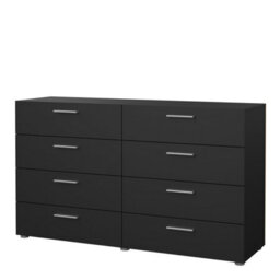 Furniture To Go Pepe Wide Chest Of 8 Drawers (4+4) In Black - thumbnail 3