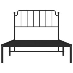 Berkfield Metal Bed Frame Without Mattress With Headboard Black 107X203Cm - thumbnail 5
