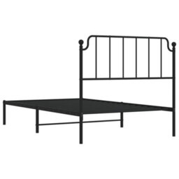 Berkfield Metal Bed Frame Without Mattress With Headboard Black 107X203Cm - thumbnail 7