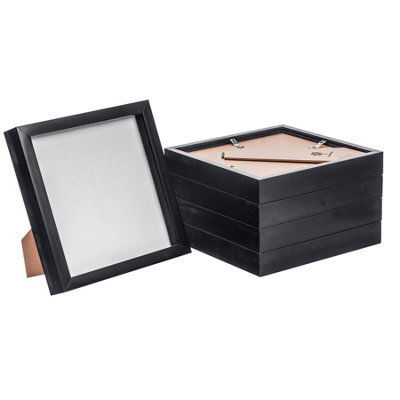 "Nicola Spring 8 X 8"" Photo Frames - Black - 3D Photo Frame Picture Frame Box Portrait Display Case (22.5 X 22.5Cm) Set Of 5" - image 1