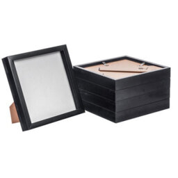 "Nicola Spring 8 X 8"" Photo Frames - Black - 3D Photo Frame Picture Frame Box Portrait Display Case (22.5 X 22.5Cm) Set Of 5" - thumbnail 1