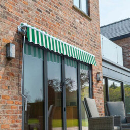 Primrose Awnings 3.5M X 2.5M Retractable Electric Green & White Awning Outdoor Patio Canopy - thumbnail 5