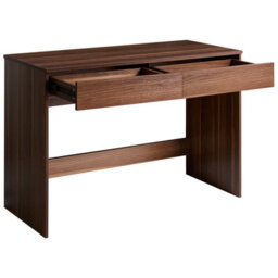 Wyld And Coco Modern Office Desk 110 X 50 Cm Dark Brown With Two Drawers - thumbnail 5