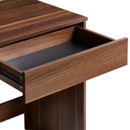 Wyld And Coco Modern Office Desk 110 X 50 Cm Dark Brown With Two Drawers - thumbnail 7