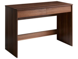 Wyld And Coco Modern Office Desk 110 X 50 Cm Dark Brown With Two Drawers - thumbnail 3