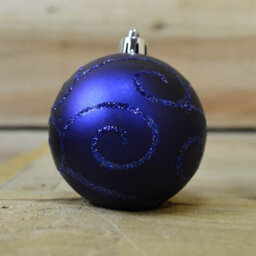 Samuel Alexander Set Of 24 60mm Shatterproof Christmas Tree Baubles In Midnight Blue - thumbnail 7