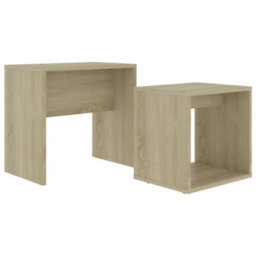 Vidaxl Coffee Table Set Sonoma Oak 48X30X45 Cm Engineered Wood - thumbnail 2