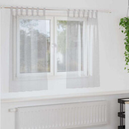 Berkfield Curtains With Curtains 2 Pcs Light Gray Polyester