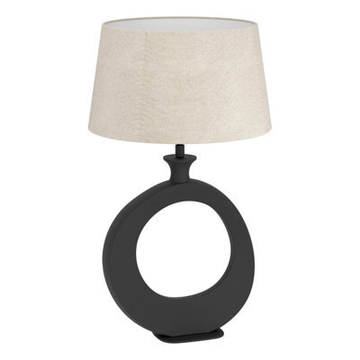 Eglo Diezma Black And Natural-Coloured Table Lamp - image 1