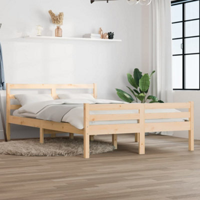 Berkfield Bed Frame Solid Wood 140X190 Cm - image 1