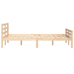 Berkfield Bed Frame Solid Wood 140X190 Cm - thumbnail 6