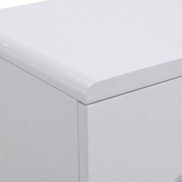 Furniture in Fashion Manhattan High Gloss Bedside Cabinet With 2 Drawers In White - thumbnail 7
