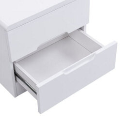 Furniture in Fashion Manhattan High Gloss Bedside Cabinet With 2 Drawers In White - thumbnail 9