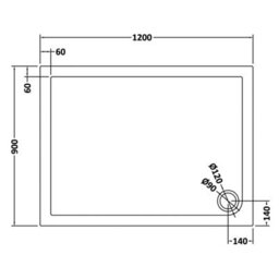 Balterley 8mm Glass Walk In Wetroom Screen And Hinged Return Screen With Chrome Profile And Grey Shower Tray - 1200 X 900mm - thumbnail 5