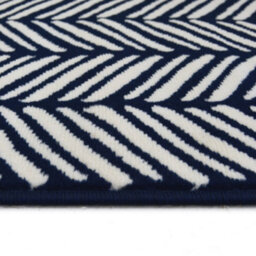 Melrose Colorama Herringbone Navy Large Indoor Area Rug 160/230Cm - thumbnail 3