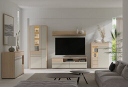 Arte Oslo Os6 Wall Shelf 160 Cm In Oak Riva & Cashmere - Wide Floating Ledge For Modern, Joined-Up Spaces - thumbnail 2