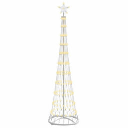 Vidaxl Led Christmas Tree With Stand Warm White 51 X 51 X 190 Cm Metal - thumbnail 2