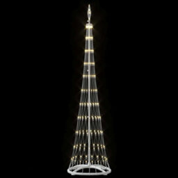 Vidaxl Led Christmas Tree With Stand Warm White 51 X 51 X 190 Cm Metal - thumbnail 5