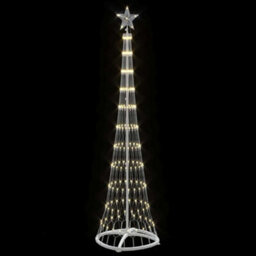 Vidaxl Led Christmas Tree With Stand Warm White 51 X 51 X 190 Cm Metal - thumbnail 4