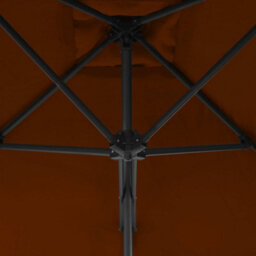 Berkfield Elegant Outdoor Parasol With Steel Pole Terracotta 300X230 Cm - thumbnail 5