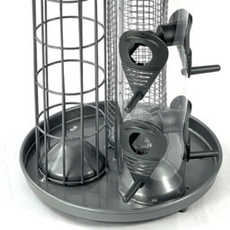 Crystals 2Pcs Garden Bird Feeder Hanging Metal Seed Nut & Fat Ball Feeding Station - thumbnail 6