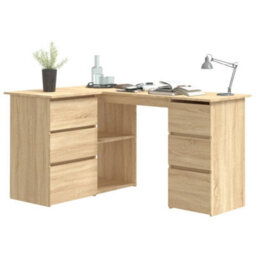 Walplus Corner Desk Sonoma Oak 145X100X76 Cm Engineered Wood - thumbnail 3