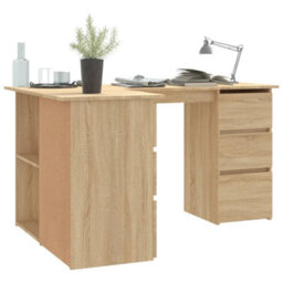 Walplus Corner Desk Sonoma Oak 145X100X76 Cm Engineered Wood - thumbnail 4