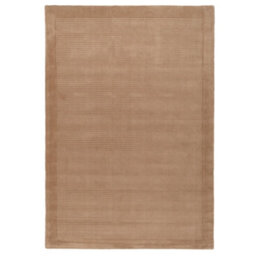 Loomed Modern Bordered Beige Soft Textured Living Area Rug 120Cm X 170Cm - thumbnail 1
