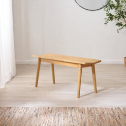 Furniturebox Uk Lynton Small Oak Effect Wooden Dining Table & 2 Benches - thumbnail 6