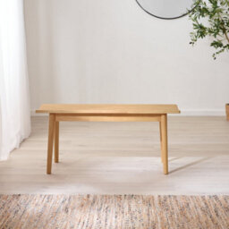Furniturebox Uk Lynton Small Oak Effect Wooden Dining Table & 2 Benches - thumbnail 7
