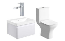 Aquarius Sophie 605mm Vanity Unit Matt White Wc Set With Chrome Finishes - thumbnail 1