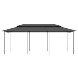 Walplus Gazebo Outdoor Beach Party Festival Camping Tent Canopy Wedding Marquee Awning600X298X270 Cm Anthracite - thumbnail 2
