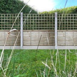 Premier Garden Supplies Flat Top Wooden Trellis Panel 6Ft X 3Ft (3 Pack) Standard Square Lattice Fencing Topper Extension For Climbing Plant Support - thumbnail 9