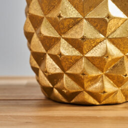Valuelights Pineapple Design Table Lamp In Gold Effect Finish With Navy Blue Shade With 4W Led Golfball Bulb In Warm White - thumbnail 6