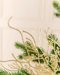 WeRChristmas 33 Cm Gold Glitter Twig Christmas Decoration Pick - thumbnail 4