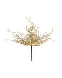 WeRChristmas 33 Cm Gold Glitter Twig Christmas Decoration Pick - thumbnail 1