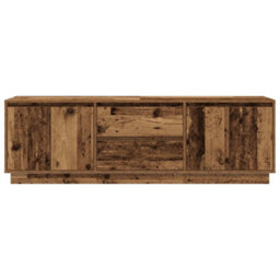 Berkfield Durable Tv Cabinet With Led Lights Old Wood 160.5X41X50 Cm - thumbnail 7