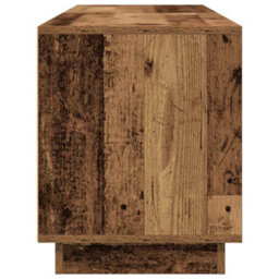 Berkfield Durable Tv Cabinet With Led Lights Old Wood 160.5X41X50 Cm - thumbnail 8